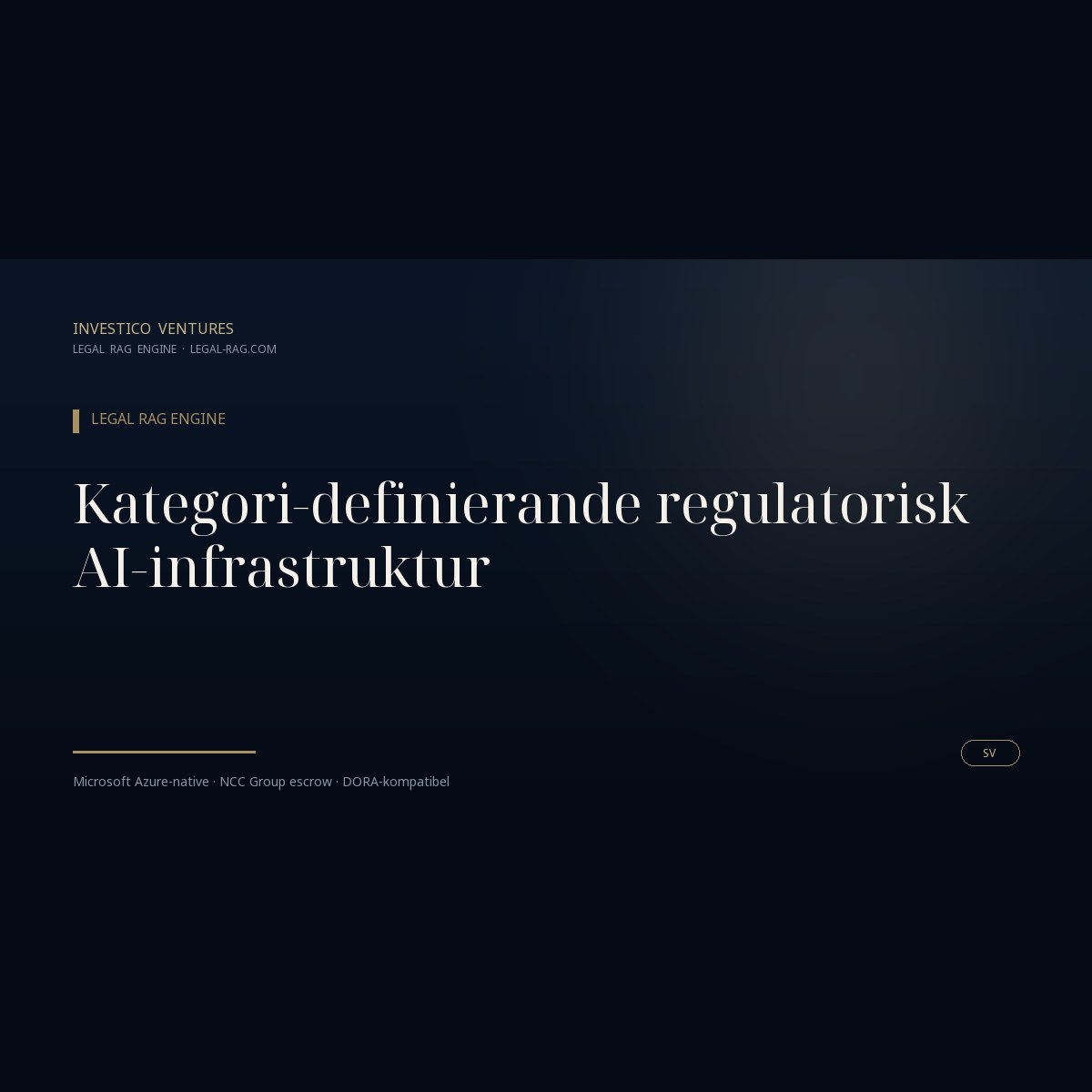 Legal RAG Engine, av Preventum Labs, regulatorisk infrastruktur för ...